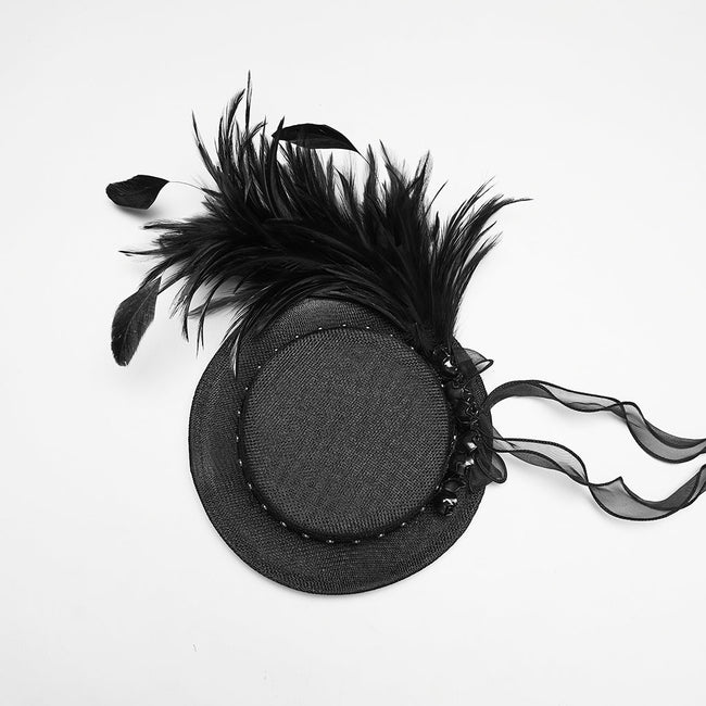 Hut im Gothic-Federband-Stil