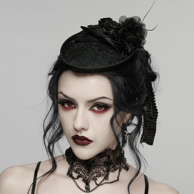 Gothic-Hut mit Rosenband