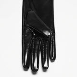 Punk-Lacklederhandschuhe