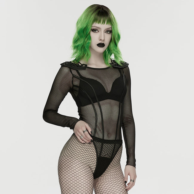 Cyberpunk-Rüstungs-Schulterperspektive-T-Shirt