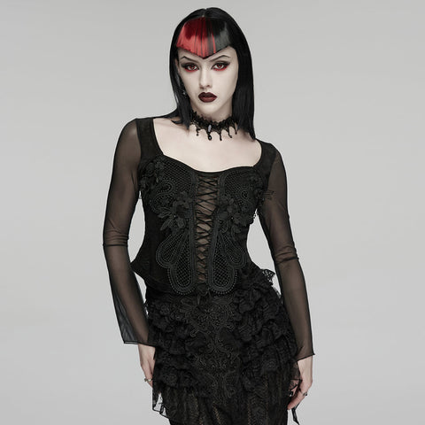 Gothic-Stickerei-T-Shirt