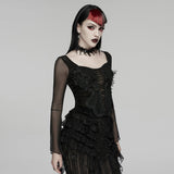 Gothic-Stickerei-T-Shirt