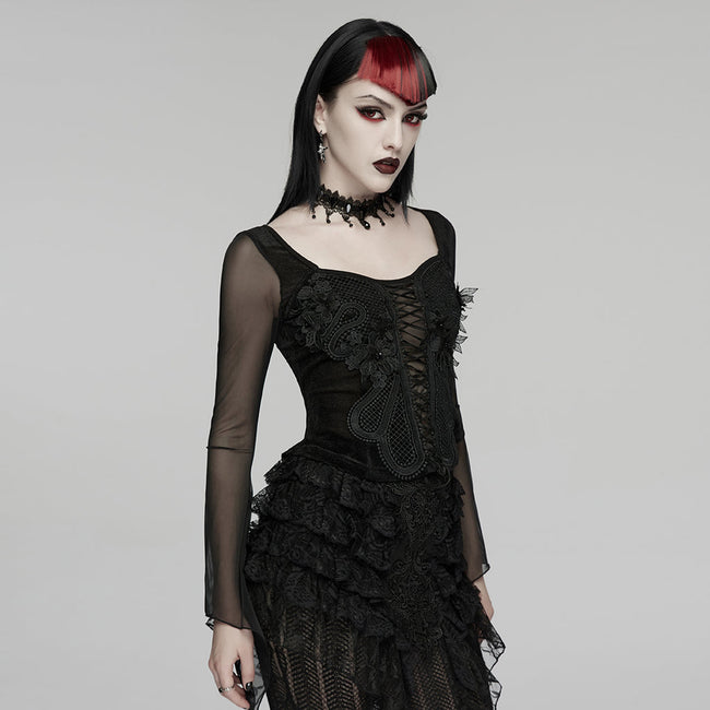 Gothic-Stickerei-T-Shirt