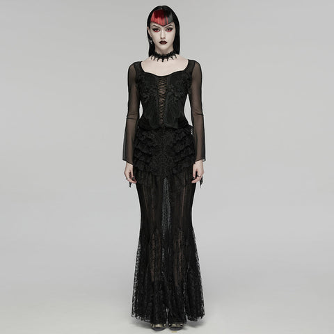 Gothic-Stickerei-T-Shirt