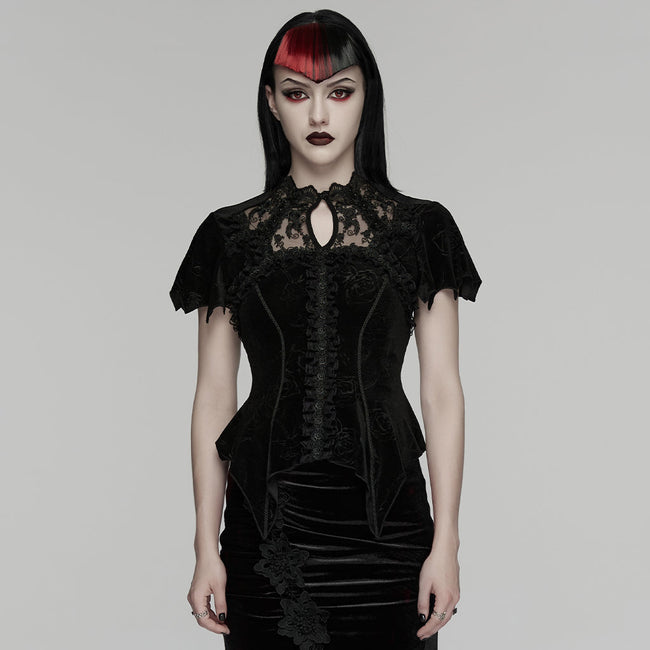 Gothic-Top mit wunderschöner Rose