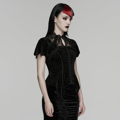 Gothic-Top mit wunderschöner Rose