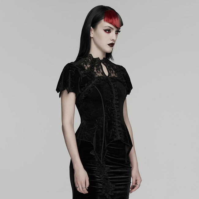 Gothic-Top mit wunderschöner Rose