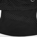 Punk-T-Shirt mit schrägen Schultern