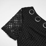 Punk-T-Shirt mit schrägen Schultern