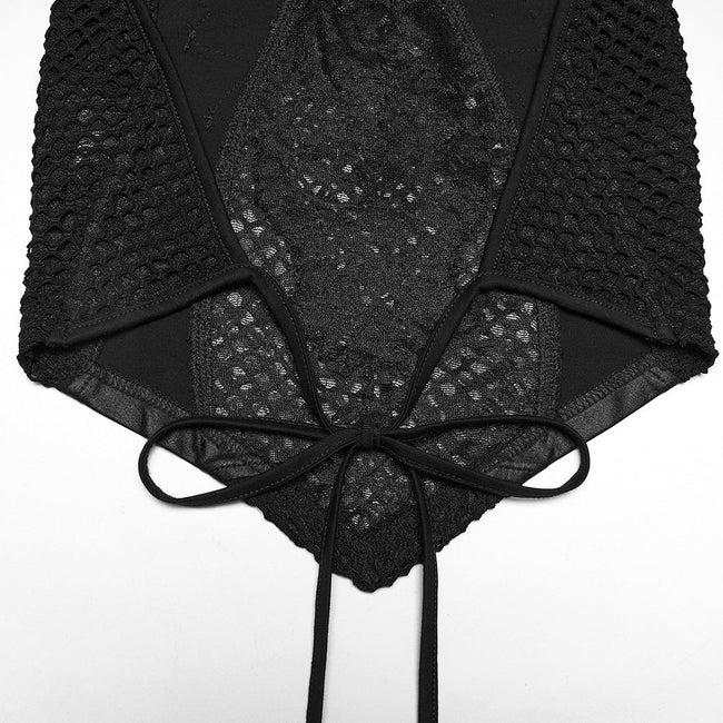 Gothic-Spitzen- und Mesh-Camisole