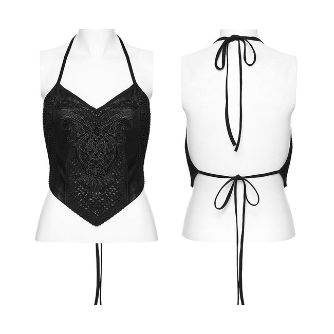 Gothic-Spitzen- und Mesh-Camisole