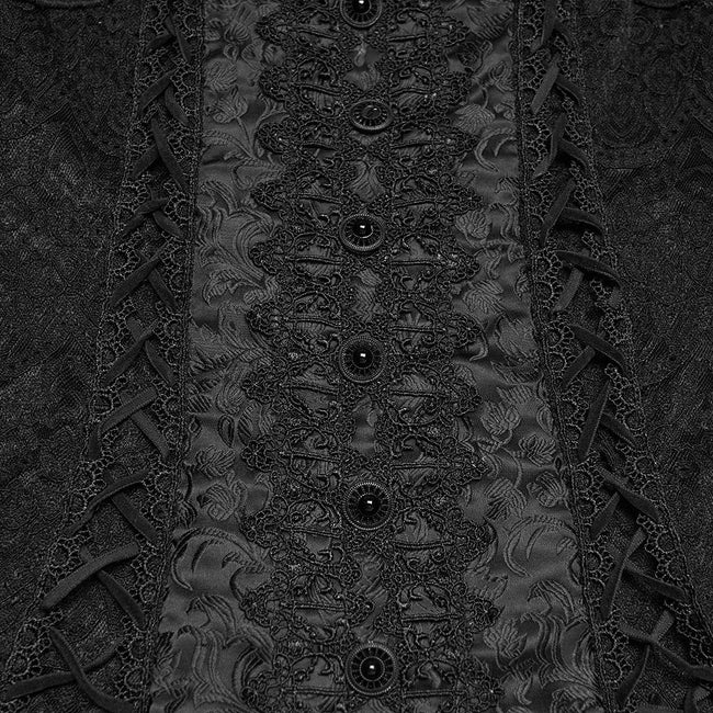 Gothic Rüschen-T-Shirt mit schulterfreiem Ausschnitt