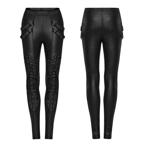 Geometrisch gestrickte Leggings