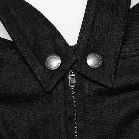 PUNK Denim-Shorts mit niedrigem Bund