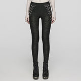 Strickleggings mit Goth-Textur