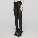 Strickleggings mit Goth-Textur