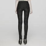 Strickleggings mit Goth-Textur