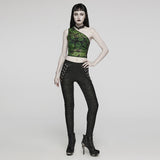 Strickleggings mit Goth-Textur