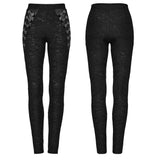 Strickleggings mit Goth-Textur