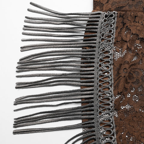 Durchsichtige, ausgestellte Hose aus Spitze im Gothic-Stil