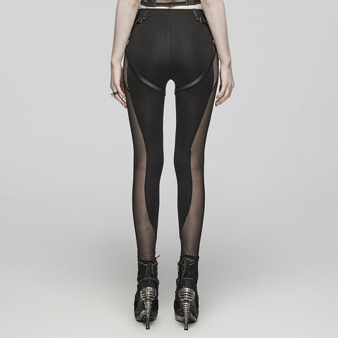 PUNK Radial Hollow Leggings