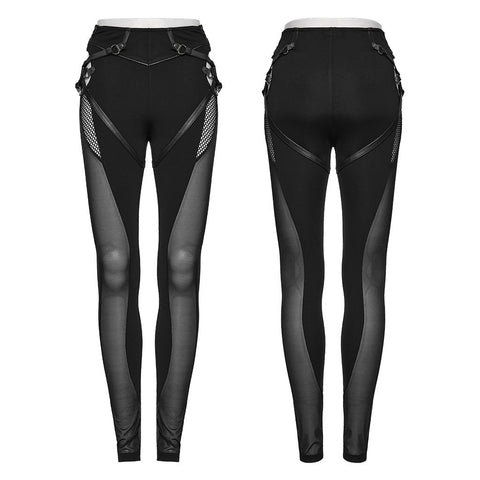 PUNK Radial Hollow Leggings