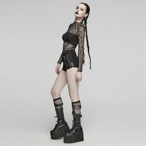 Punk-Metal-Ring-Shorts