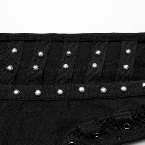 Asymmetrische, ausgewaschene Punk-Jeans