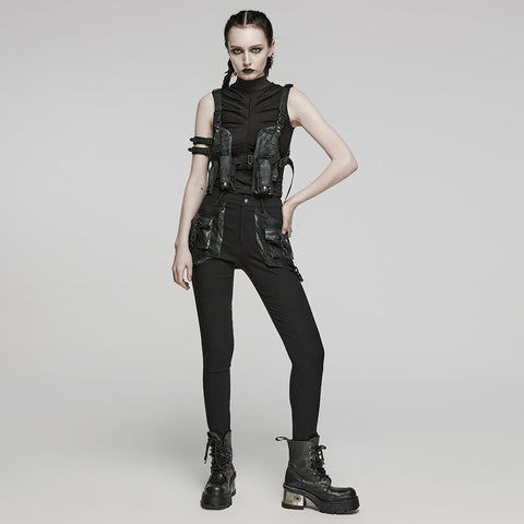 Punk-Hose mit 3D-Taschen