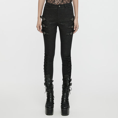 Goth-Retro-Leggings aus Metall