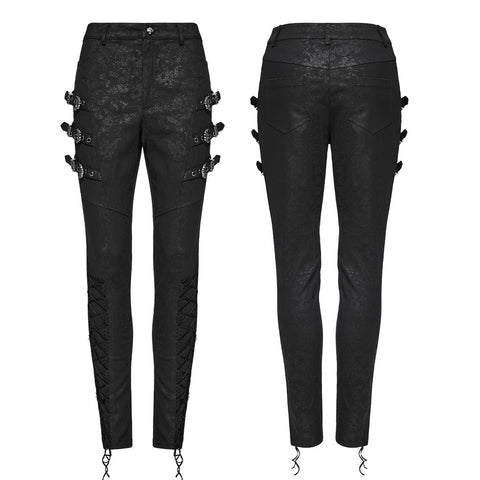 Goth-Retro-Leggings aus Metall