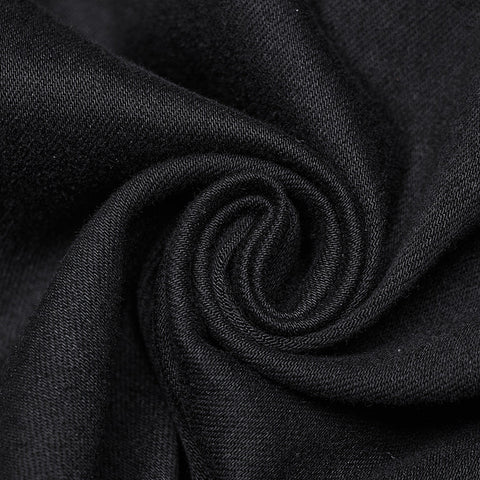 Punk-dekadente, gerade geschnittene Hose mit Kreuzpatch