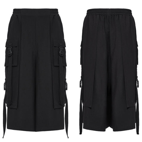 Cyberpunk-Shorts mit weitem Bein