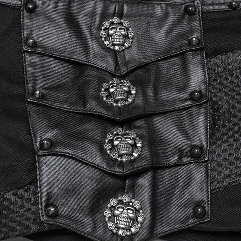 Shorts mit Punk-Rüstungsfragmenten