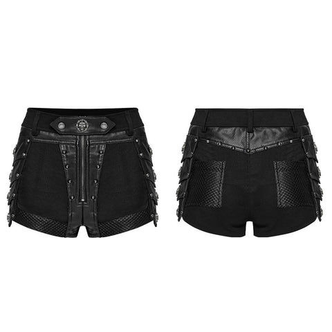 Shorts mit Punk-Rüstungsfragmenten