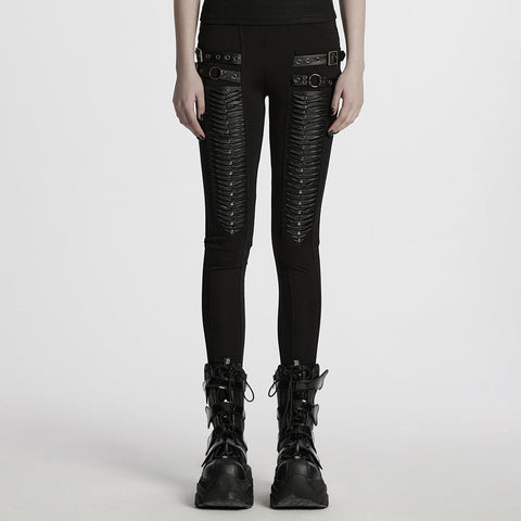 Punk 3D Plissee-Leggings