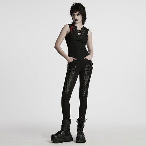 Punk 3D Plissee-Leggings