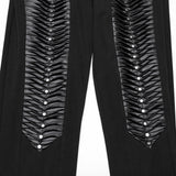 Punk 3D Plissee-Leggings