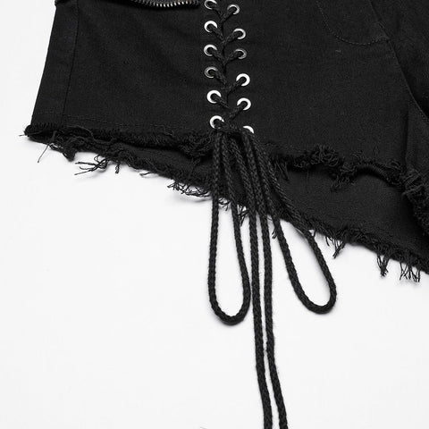 Punk-Stretch-Denim-Hohlshorts