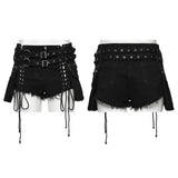 Punk-Stretch-Denim-Hohlshorts