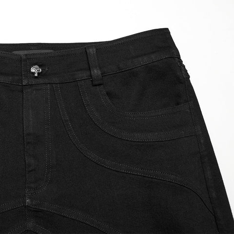 Enge Hose mit Punk-Struktur