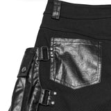 Punk-Oversize-Shorts mit Falten