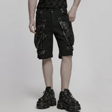 Punk-Oversize-Shorts mit Falten