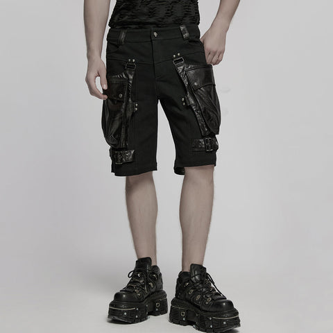 Punk-Oversize-Shorts mit Falten