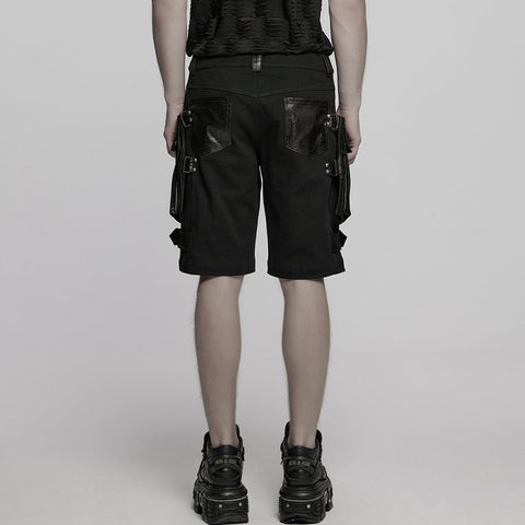 Punk-Oversize-Shorts mit Falten