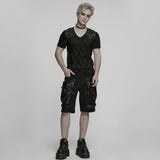 Punk-Oversize-Shorts mit Falten