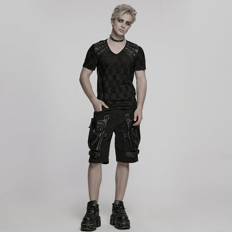 Punk-Oversize-Shorts mit Falten