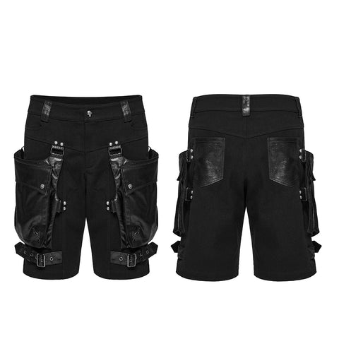 Punk-Oversize-Shorts mit Falten