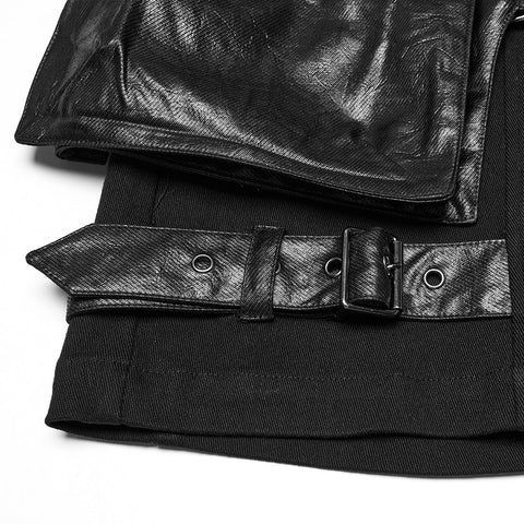 Punk-Oversize-Shorts mit Falten