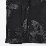 Gothic-Leggings mit floraler Spitze